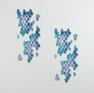 Teal and Pink mermaid scale temporary tattoo sheets