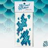 Large Pack of Mermaid Scale Temporary Tattoos in blue