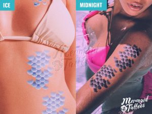 Mermaid scale tattoos for women